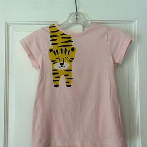 Tea Collection Pink and Yellow Tiger Kids T-Shirt